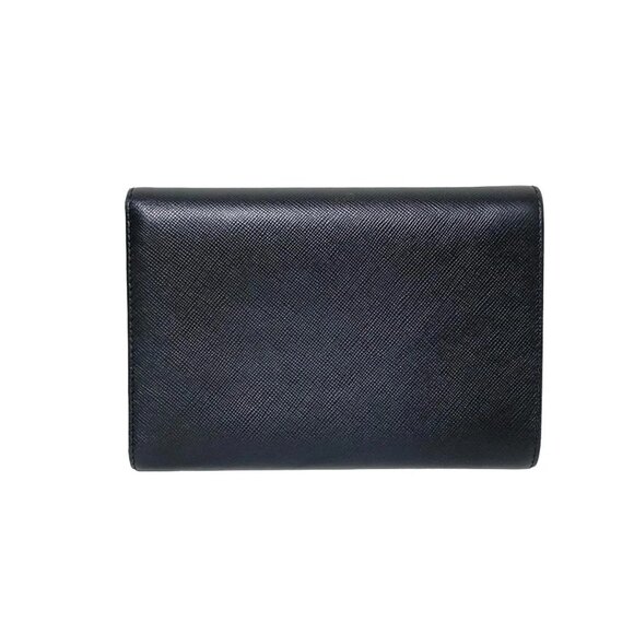 PRADA Black Leather Trifold Wallet 194-081025 - Picture 2 of 7